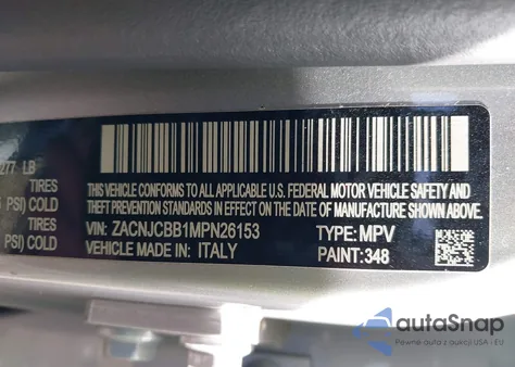 2021 Jeep Renegade Latitude Fwd from USA, damaged, VIN ZACNJCBB1MPN26153